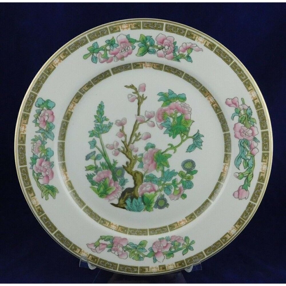 Vintage O.P. CO.  Indian Tree Pink  Syracuse China Dinner Plate 9 3/4" wide